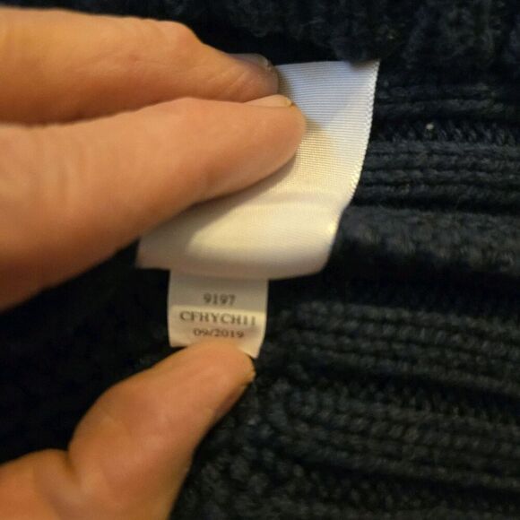 VTG Aeropastale M Cable Knit Sweater Colorblock V Neck Fisherman - Picture 5 of 7